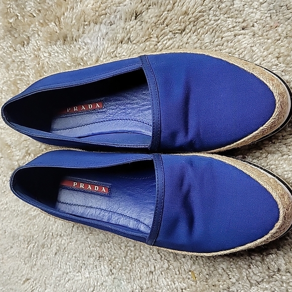 Prada slip on Espadrilles,great used condition shows on Soles, no flaws overall. - Picture 1 of 4